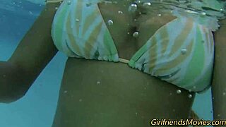 Busty brunette teen fingering in pov