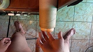 Drilling a Rubber Vagina Until Bursting in Hot POV Doll Action Feels So Real.