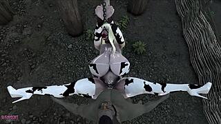 Chubby Elf Bound Tight and Ridden Hard by Monster Orc