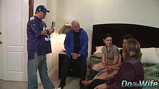 Lesbian watches wife fucked hard by porn stud