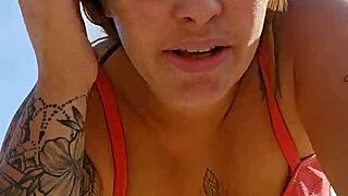 African Woman Records Herself Flashing and Teasing Men on the Beach