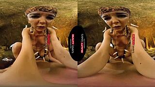 realitylovers takes you to 10,000 bc for wild cave sex with brunette