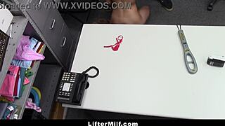 after the guard strips the milf naked no he feels horny for her - liftermilf