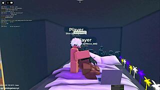 Egyptian beauty seduces in Roblox condo game encounter. She gets fucked passionately.