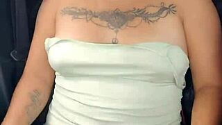 mexican girl shows tits in car