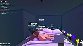 Egyptian beauty seduces in Roblox condo game encounter. She gets fucked passionately.