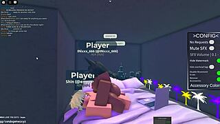 Egyptian beauty seduces in Roblox condo game encounter. She gets fucked passionately.