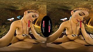 realitylovers takes you to 10,000 bc for wild cave sex with brunette