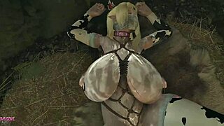 Chubby Elf Bound Tight and Ridden Hard by Monster Orc