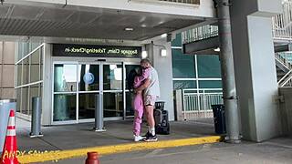 Happy Latina Sucks White Boyfriend's Cock for Facial