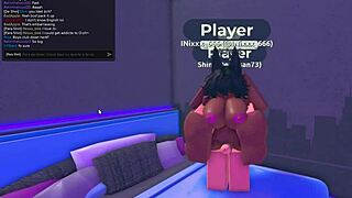 Egyptian beauty seduces in Roblox condo game encounter. She gets fucked passionately.