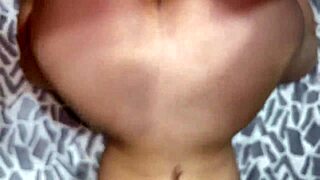 Guy fucks girlfriend in wrong hole but she enjoys it and allows cum inside