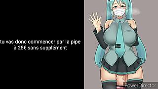 Hej, hočeš biti kurba z mano v tem hentai JOI fr?