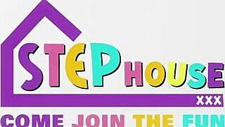 Annoying Brunette Neighbor Rides Cowgirl Hard While Hubby’s Away