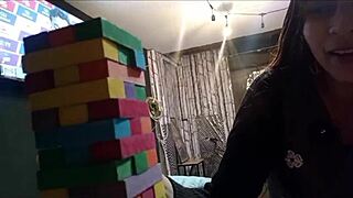 Friend's Thong Seen on Stairs, Then Filled with Cum in Her Room!