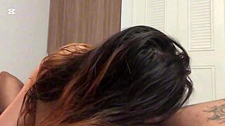 Exotic Colombian Latina with Natural Tits Takes Cock in Throat and Vagina, Ending with Anal Creampie in Bedroom