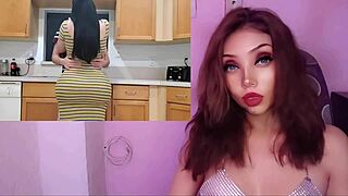 Hot Damn! Stepmom Banging Perverted Stepson in Kitchen with Passion
