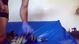 Dildo challenges my ass in a gaping homemade showdown