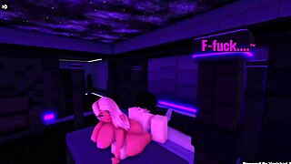 after party roblox sex in hotel shower with big cock fucking