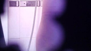 tattooed babe rips clothes while stripping in the shower