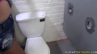 Alex Chance devours big black cocks at gloryhole