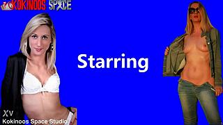 Look at this student with big tits undressing after studying!