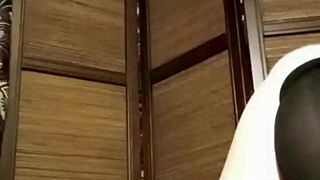 Solo Girl in Pantyhose Shows Big Tits and Natural Assets