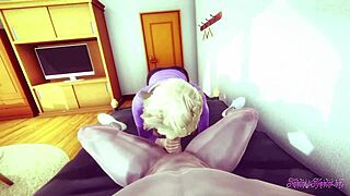 Wow! Mitsuki's Futanari Boobjob and Blowjob in Boku no Hero Hentai Leads to Creampie Orgasm!