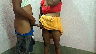 Indian cute stepsister cheats with boyfriend in sneaky anal creampie