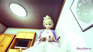 Wow! Mitsuki's Futanari Boobjob and Blowjob in Boku no Hero Hentai Leads to Creampie Orgasm!