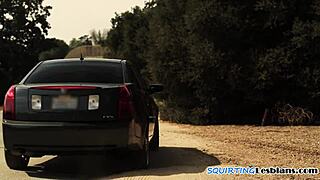 Dominant lesbian makes tight babe squirt with intense fingering