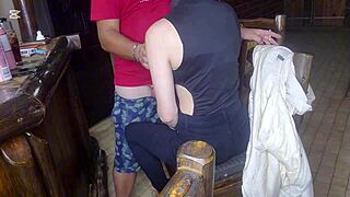 Standing interaction with stepsister just the tip