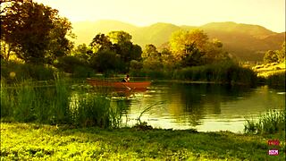 Beautiful Brunette with Small 18+ Tits Rides Man on Boat, Gives Blowjob, Receives Cumshot Outdoors