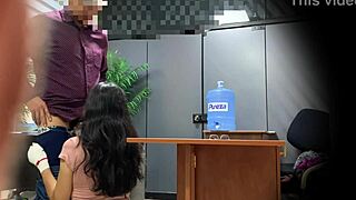 University Student Nataly Doing Law Practices At UC Católica De Chile Spy Camera.