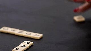 horny violet teases freya with dirty words at desk