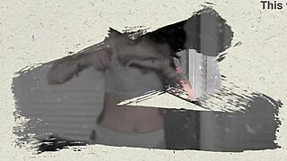 Jazmin Models Two-Tone Bikini Seductively