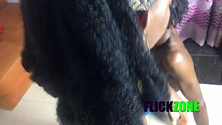 she came for a massage, but her narrow ebony ass got worshipped close up