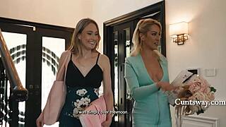 In-Laws Engage In Seductive Lesbian Anal Play. With Strapon And Rimjob.