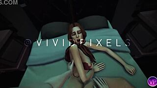 Hermione, take that double penetration! Threesome with Harry Potter in Sims 4.