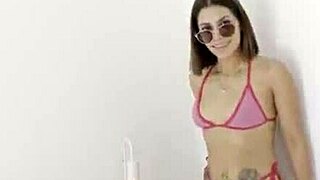 Spying on my neighbor sunbathing, knew I’d get to bang her