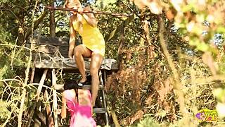 i had passionate outdoor lesbian sex with blonde and brunette babes using dildos