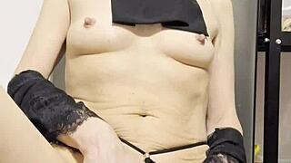 Blonde wife drives dildo deep for an explosive solo orgasm