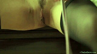 Leashed mira v in garage masturbation brunette stockings tits solo natural tits tied up fingering scene