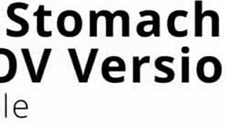 Petite Aria Nicole moans in orgasm as her latex-gloved belly gets blasted with cum backstage POV