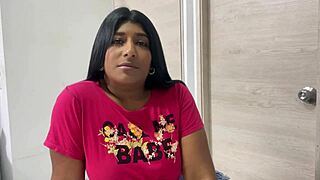 Stepsister has muscle stress, stepbrother gives relaxing massage and relief.