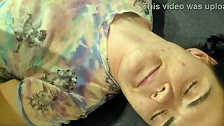 Big Dildo in Her Pussy Makes Her Orgasm While She Masturbates Close-Up