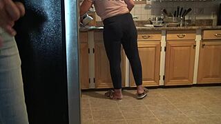 Turkish Stepmom Nearly Caught Me Cumming on Her Big Ass