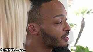 Devilsfilm hot bi-couple intensely share studly cock in interracial threesome with anal fucking