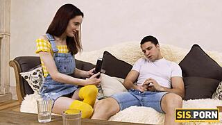 Yo, won a bet and got awesome sex with slender stepsister! 😜