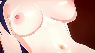 Anime Girl Gets Cumshot On Big Ass After Creampie